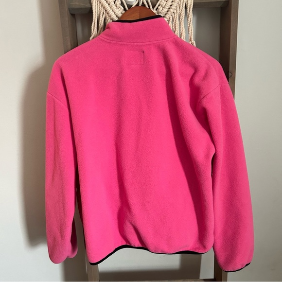 Roots fleece Sherpa Pullover Sweater Snap Pink - Picture 5 of 7